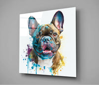 Cute Dog Glass Wall Art  || Designers Collection
