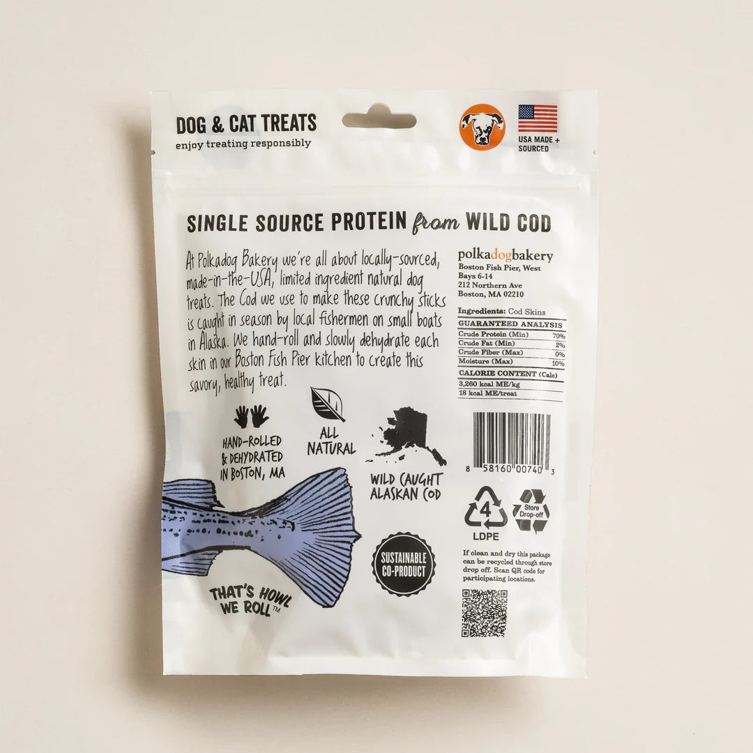 Dog Treats Cod Skin Jerky Shorties 2 Oz 🐟