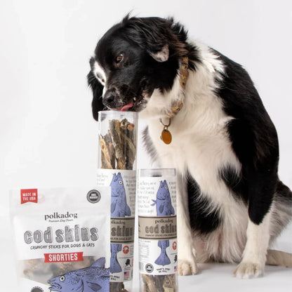 Dog Treats Cod Skin Jerky Shorties 2 Oz 🐟