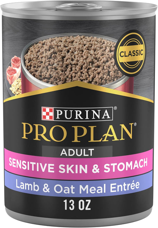 Pro Plan Sensitive Skin & Stomach Wet Dog Food Classic Lamb & Oat Meal Entree (13oz) - Wet Dog Food - The Family Pet