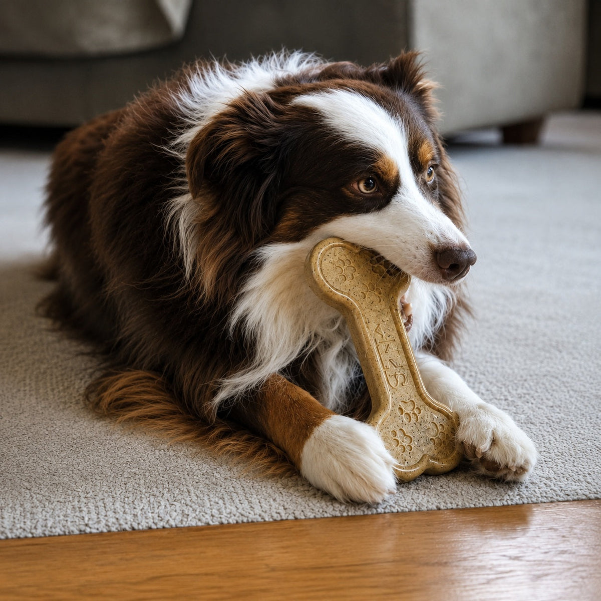 Bone Echew Ultra Durable Nylon Dog Chew Toy For Aggressive - close up view