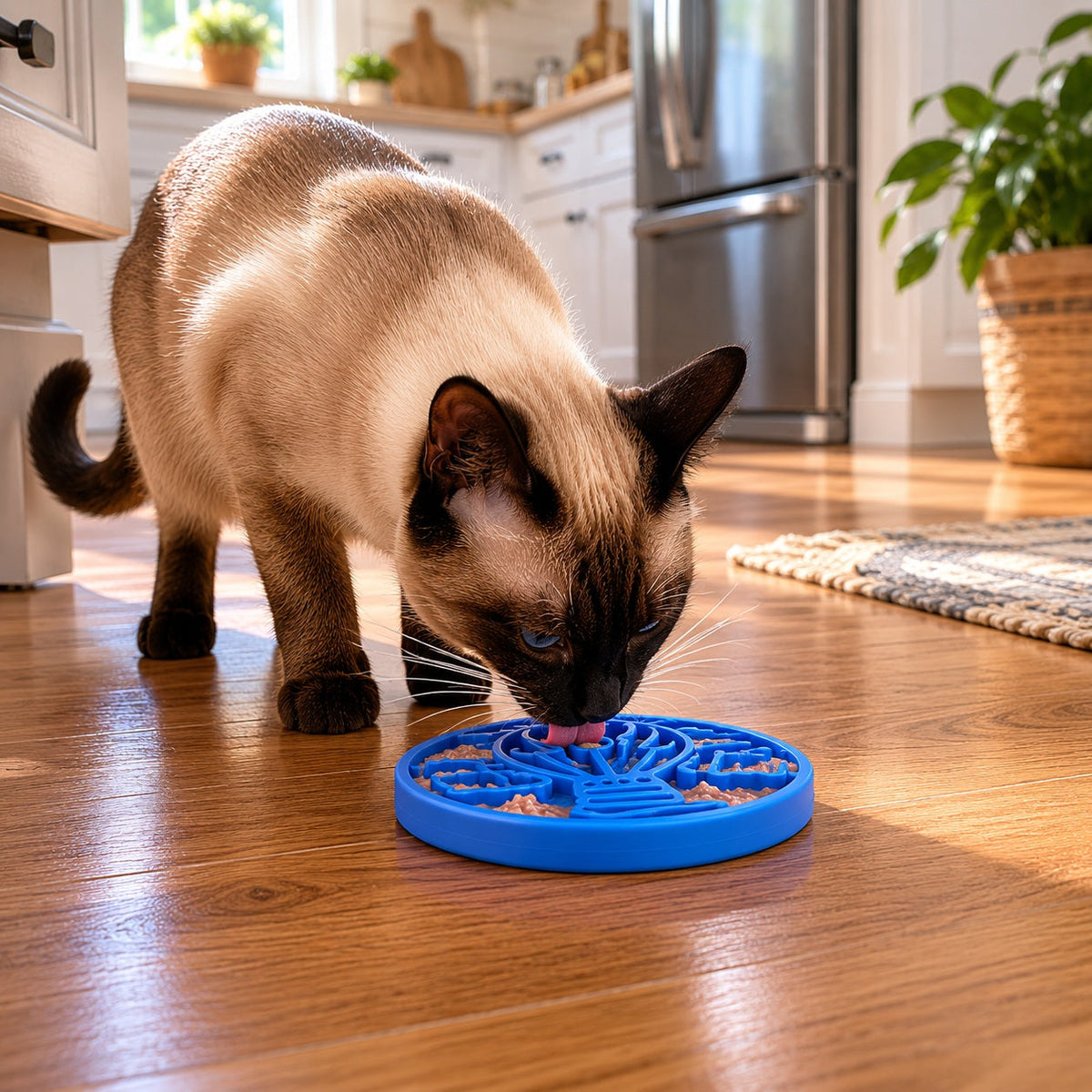 Air Nylon eCoin Lick Mat for Dogs - Durable Enrichment Toy | SodaPup - lifestyle view | Dog Toys at Purrfect Pet Kingdom