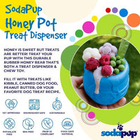 Honey Pot Dog Treat Dispenser | Durable Rubber Enrichment Toy | USA Made