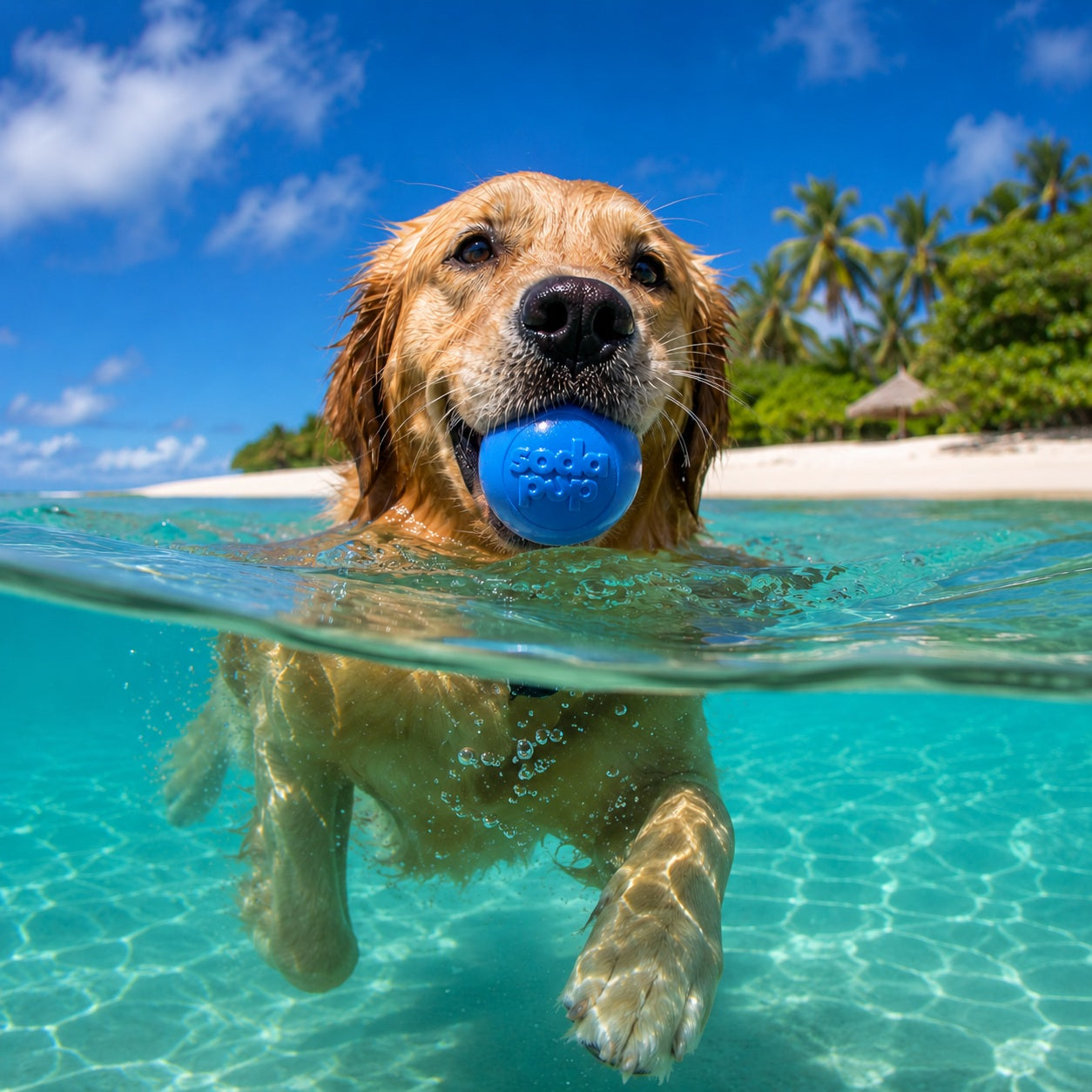 Dog Treats Squeak Ball Durable Squeaky Toy Floats Chew Toy - detail product image for dog treats