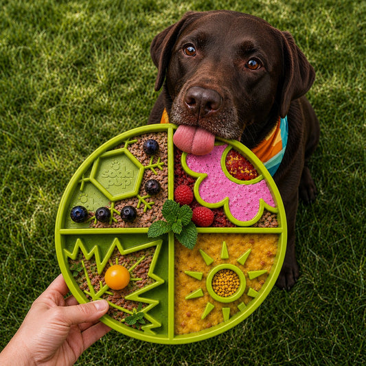 Four Seasons Etray Shallow Slow Feeder Dog Bowl For USA Made - detail view