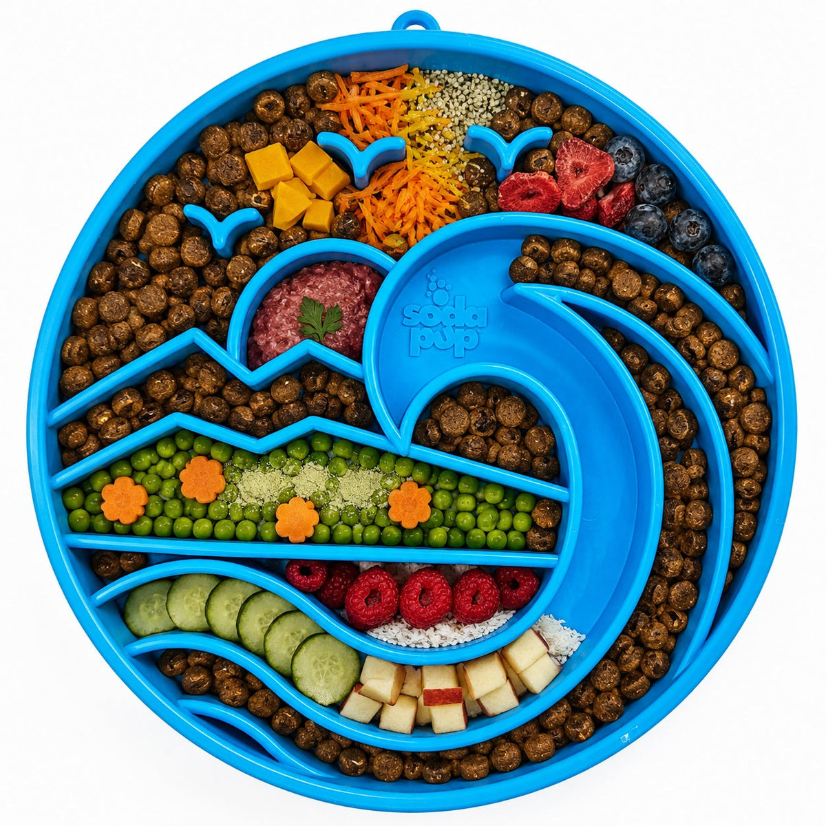 Baja Design eTray - Shallow Slow Feeder Dog Bowl for Enrichment | USA Made - detail view | Slow Feeders at Purrfect Pet