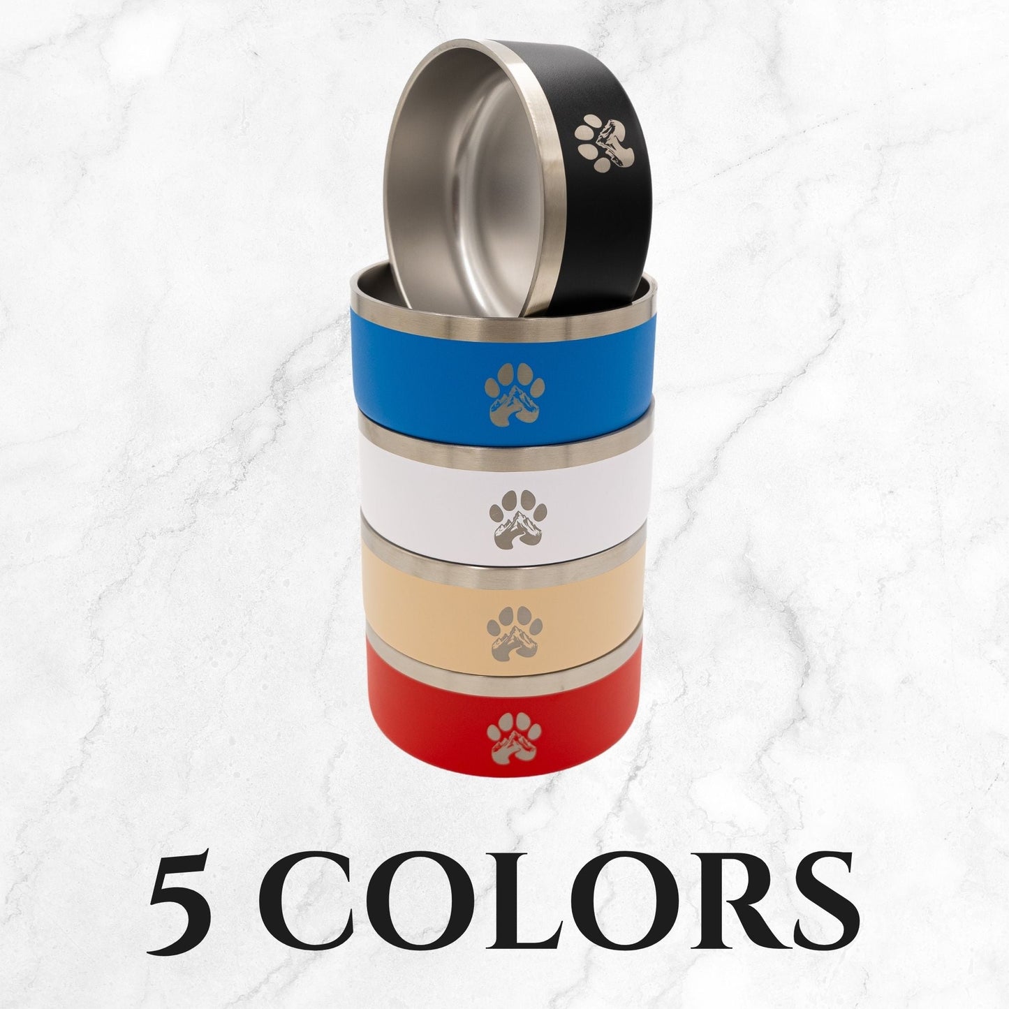 Stainless Steel Feeder Bowl - Stainless Steel Pet Bowls - Wasatch Pup