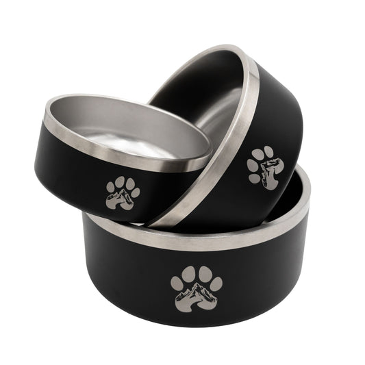 Stainless Steel Feeder Bowl - Stainless Steel Pet Bowls - Wasatch Pup