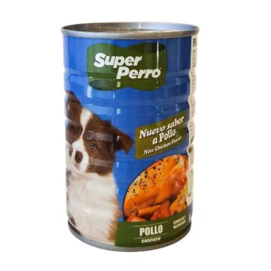 Wet Dog Food Chicken Can 14.11oz Super Perro