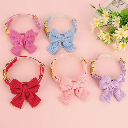 Personalized Dog Collar with Bow - Custom Engraved Cuteness