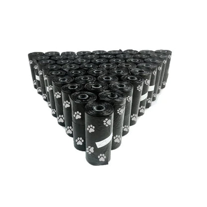 Pet Poop Bags Disposable Dog Perros Waste Bag Bulk Poop 5 Roll(75Pcs) Bags with Paw Prints Clean Pick Up Tools Pet Items - Purrfect Pet Kingdom