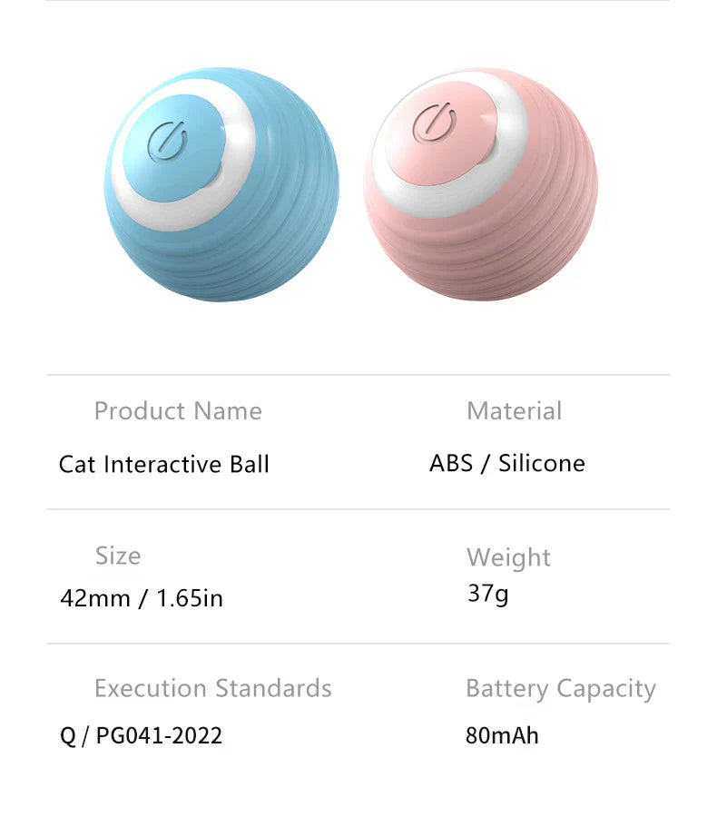 2PCS Smart Cat Toys – Auto Rolling Interactive Ball Set - WTN Essentials
