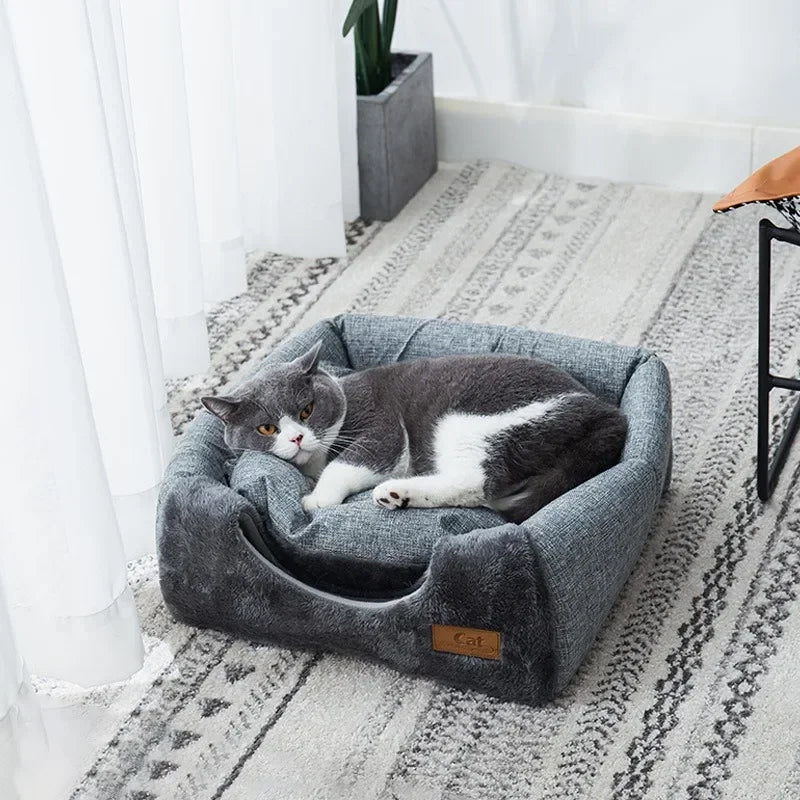 Heated Cat Bed – Self Warming Triangle Cat Cave for Indoor Pets - WTN Essentials