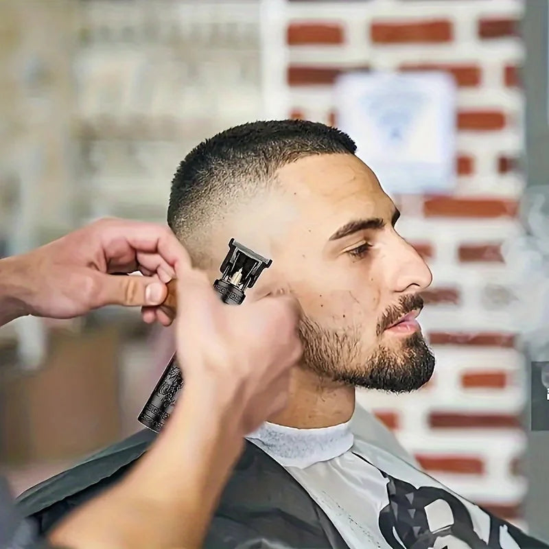 High-Power Electric Clippers Designed for Barbershops, Ideal for Shaving And Trimming with USB Charging.