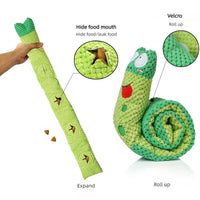 Dog Puzzle Feeder Plush Snail – Interactive Squeaky Chew Toy