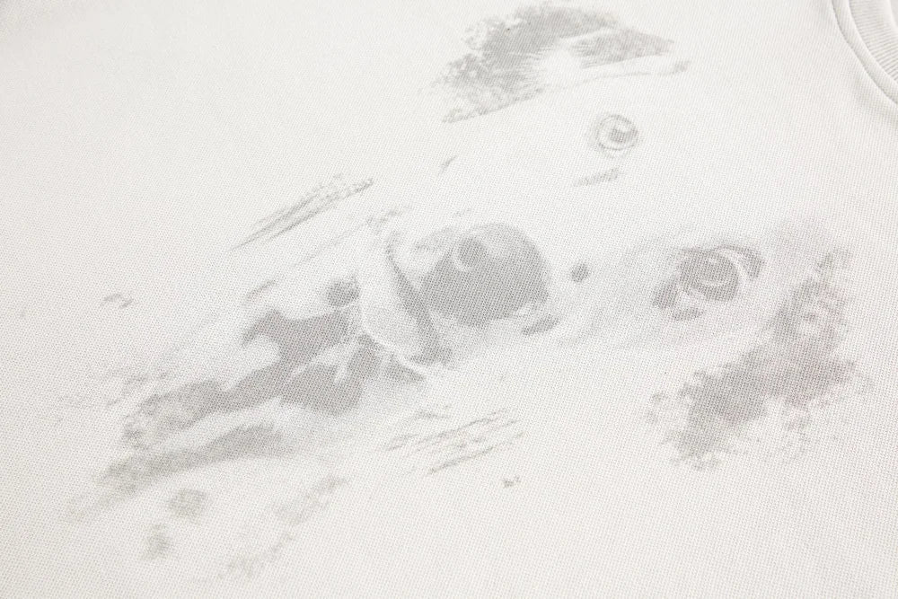 Dog Print Fake Two-Piece Men's Sweatshirt - Retro Patchwork Crew Neck - Purrfect Pet Kingdom