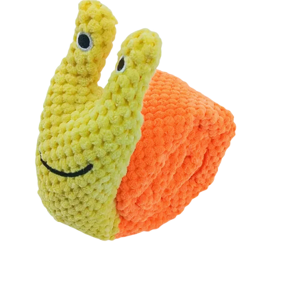 Interactive Plush Snail Puzzle Feeder Squeaky Dog Toy Gift