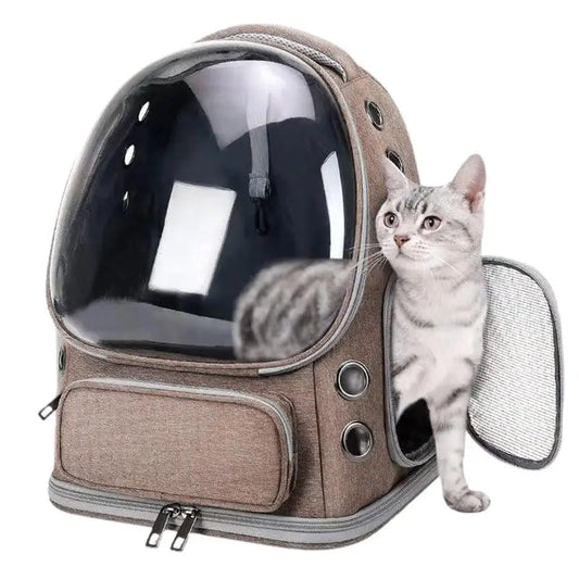 Cat Backpack Carrier Pet Bag Carrier Cat Travel Pouch Backpack Breathable Space Capsule Pet Carrier Cat Bag Pet Backpack For - Pet carrier - THRIXINE