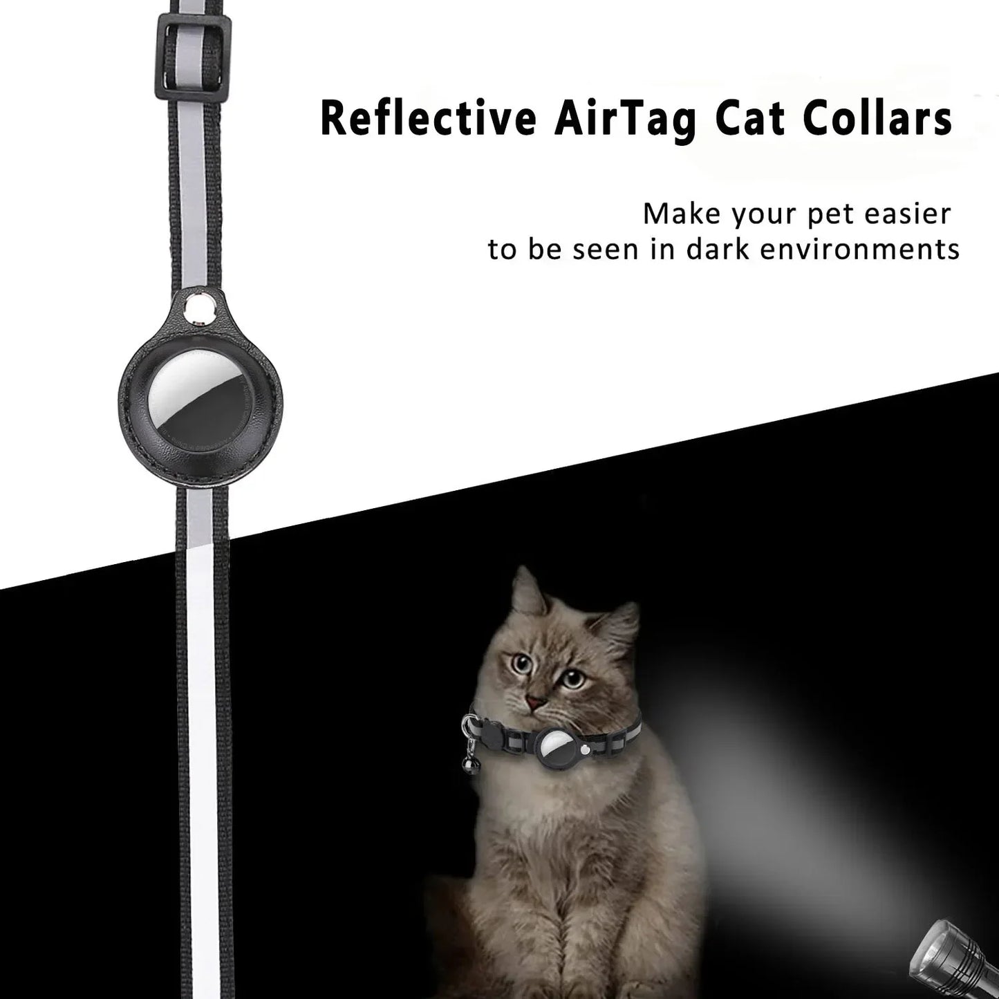 Dog Cat AirTag Collar Reflective Breakaway