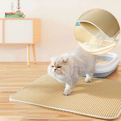 Cat Litter Mat Waterproof Double Layer Trapping 🐾