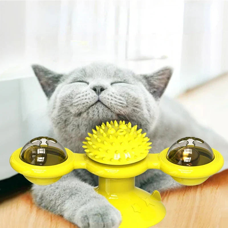 Interactive Windmill Cat Puzzle Toy