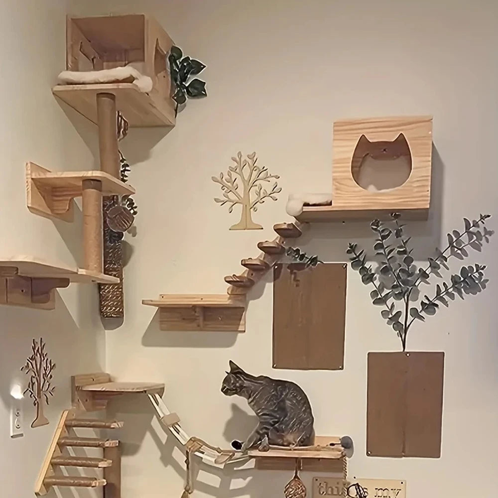 Cat Wall Rack Climbing Frame Furniture Bridge 🐱