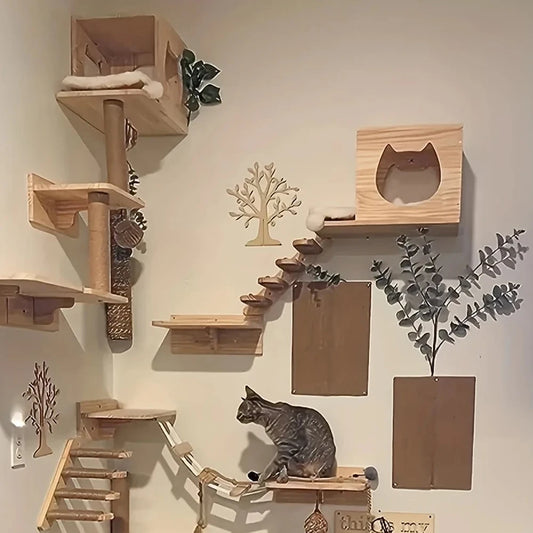 Cat Wall Rack Climbing Frame Furniture Bridge 🐱