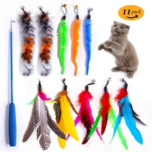 Cat Toy Feather Set 11 Piece