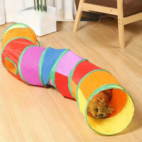 Foldable Cat Tunnel Toy – Breathable Indoor Play Tunnel for