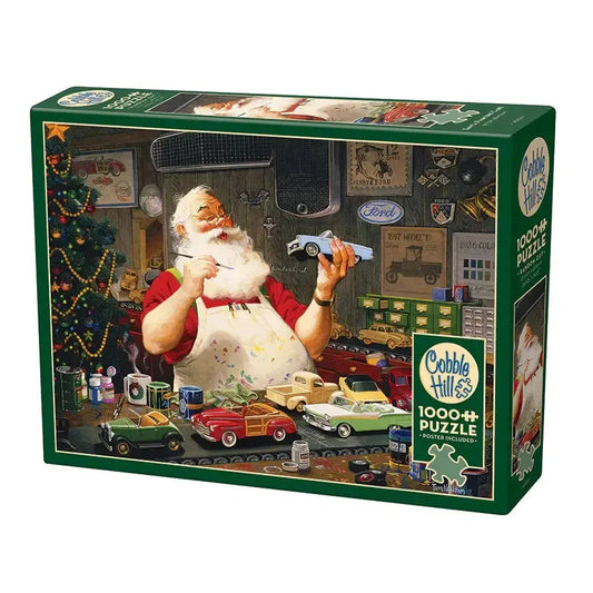 Santa Painting Cards 1000 Piece Jigsaw Puzzle Cobble Hill
