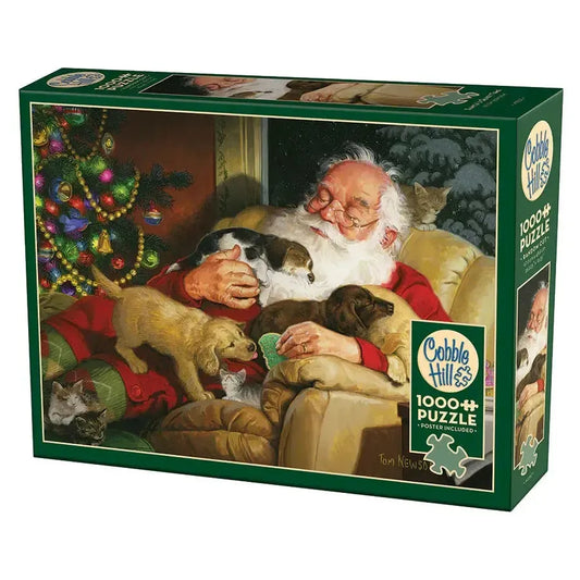 Santa's Quiet Time 1000 Piece Jigsaw Puzzle Cobble Hill