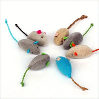 Plush Rat Cat Toy Set – 3/7PCS Durable Linen Indoor Play