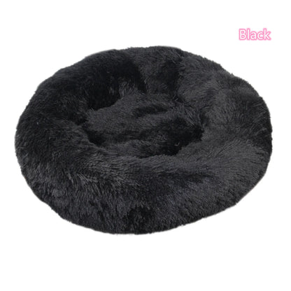 Super Soft Pet Cat Bed - Plush Donut Calm Bed Washable Sleeping Artifact