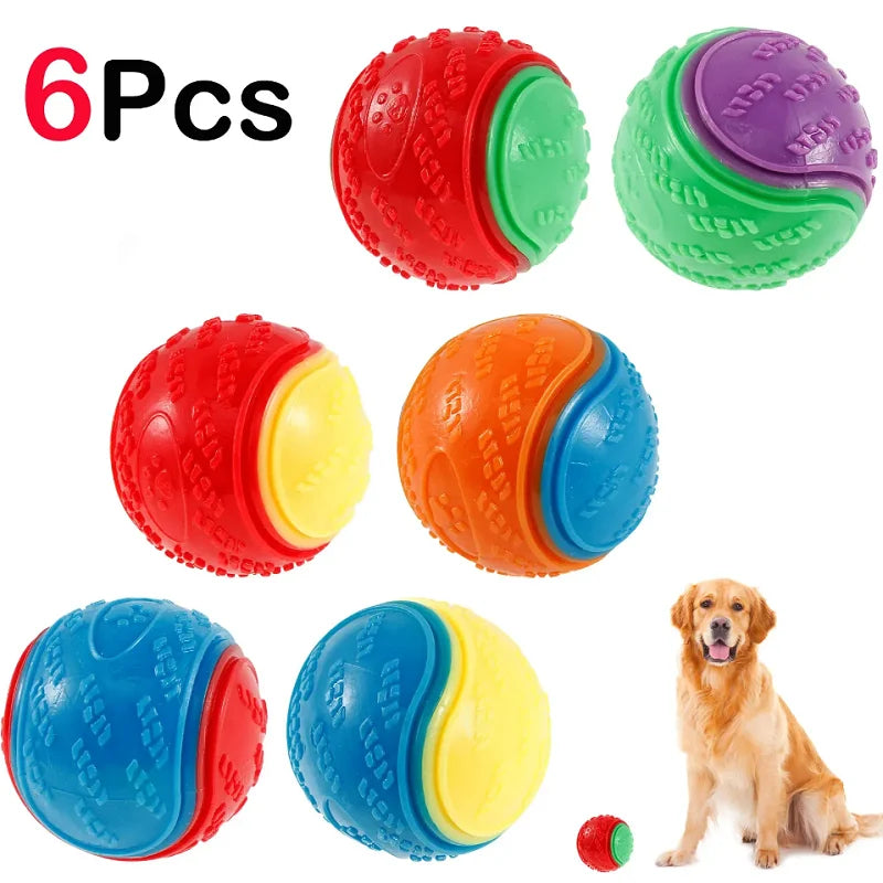 6Pcs Squeaky Dog Balls – Interactive Chew Toys for Dogs - WTN Essentials - 6pcs - 14:691#6pcs