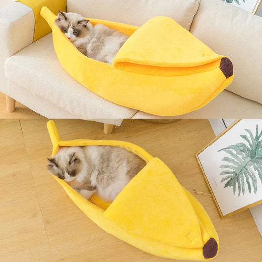 Banana Cat Bed House – Cute & Cozy Cat Hideaway - WTN Essentials
