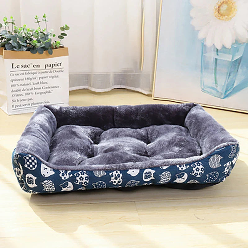 Large Dog Bed Sofa – Comfy Dog Bed Cushion for Pets - WTN Essentials - Blue - S 45x35cm - 14:29#Blue;5:100014064#S 45x35cm