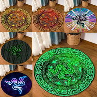Razer Round Rugs Carpet Game Rome Gamer Gift Door Floor Mat Playroom Upholstery Living Room Bedroom Fashion Gaming Rug Decor