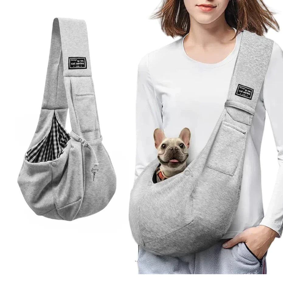 Cotton Dog Sling Carrier – Crossbody Travel Bag - WTN Essentials