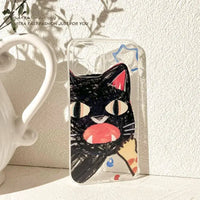Doodle Angry Cat Case for Iphone 13 16 Pro Max 11 12 14 15