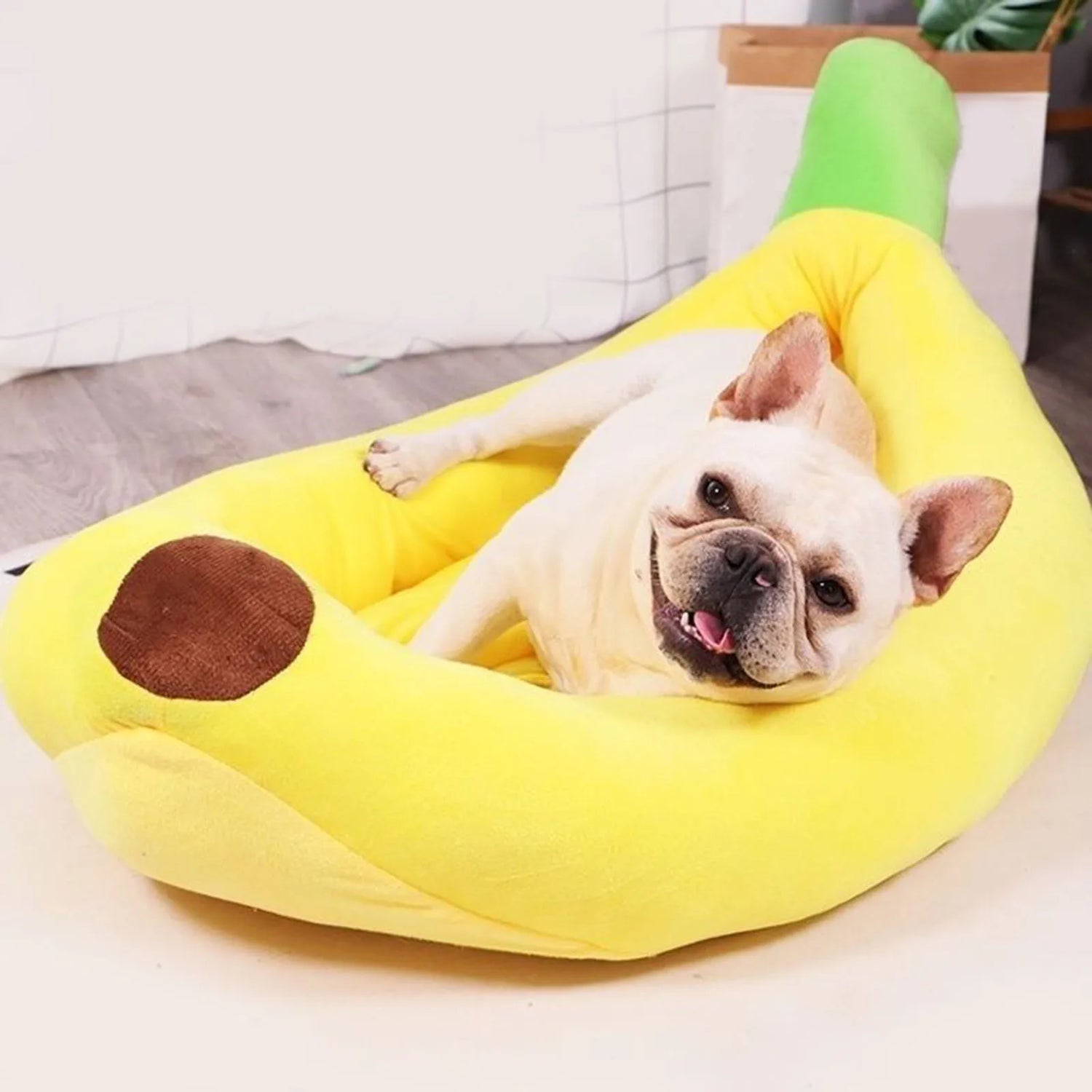 Banana Shaped Dog Bed Breathable Plush Cozy and Soft Puppy Cushion Pet Nesting Bed for Small Medium Dog Pet Supplies - Purrfect Pet Kingdom - Default Title - 1005007641286284 - Default Title