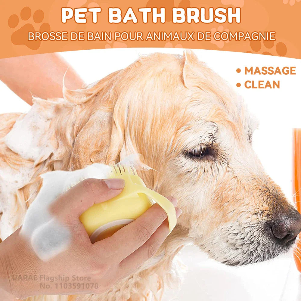Pet Bathing Brush – Soft Silicone Massage Tool - WTN Essentials