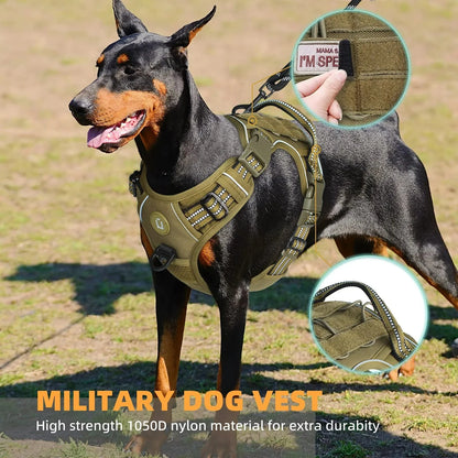 Elite Tactical No-Pull Dog Harness With Integrated Molle Ge
