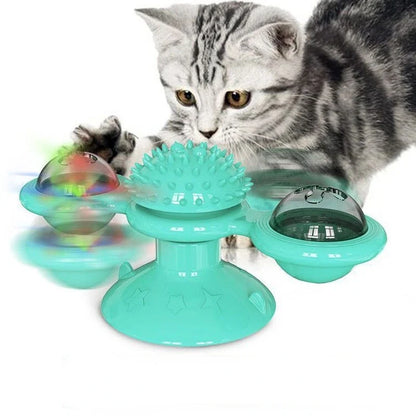 Interactive Windmill Cat Puzzle Toy