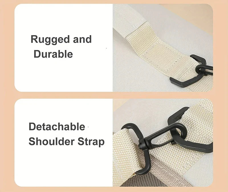 Portable Pet Carrier - Breathable Travel Comfort for Small Pets