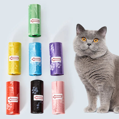 15Bags/Roll Dog Poop Bag Outdoor Cleaning Poop Bag Outdoor Clean Pets Supplies for Dog Refill Garbage Bag Pet Supplies - Purrfect Pet Kingdom