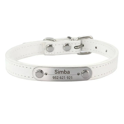 Personalized Dog Collar - Engraved ID Leather Collar