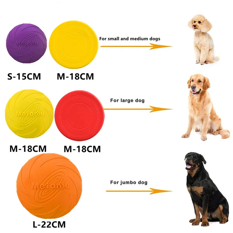 OUZEY Bite Resistant Flying Disc Toys For Dog Multifunction