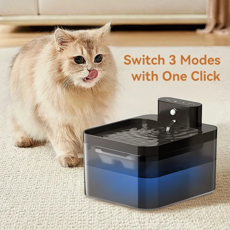 ROJECO Wireless Automatic Cat Water Fountain 2600mAh Pet