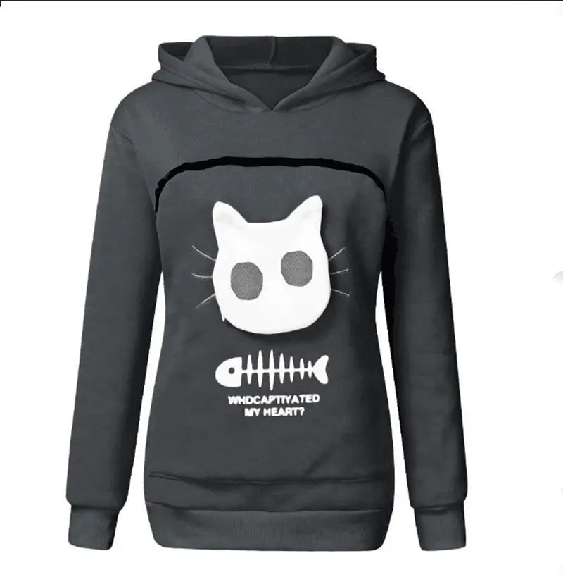 Pet Cuddle Pouch Hoodie - Carry Your Cat or Small Dog in Style