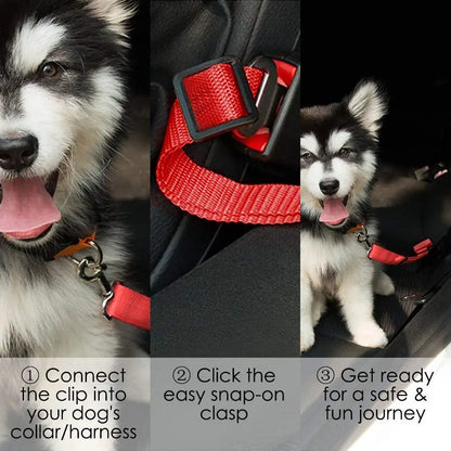 Adjustable Nylon Dog Car Seat Belt Safety Tether for Pets